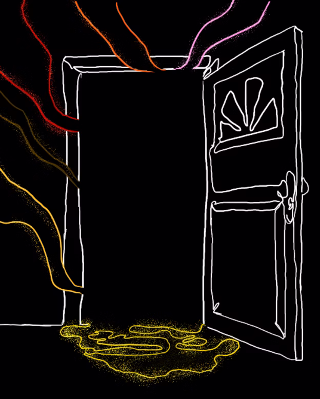 Original artwork for A door to opportunities found and loves lost